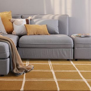 Easy Living - Vloerkleed Albany Grid Gold Rug -