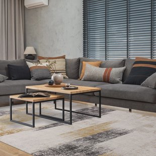 Easy Living - Vloerkleed Kuza Lines Gold Rug -