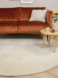 MOMO Rugs - Vloerkleed Panorama Uni Rond White - 250 rond