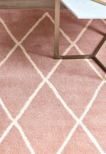 Easy Living - Vloerkleed Albany Diamond Pink - Easy Living - Vloerkleed Albany Diamond Pink -