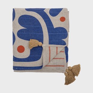 Bloomingville Eviaya plaid 130x160 cm Blauw Bloomingville Eviaya plaid 130x160 cm Blauw