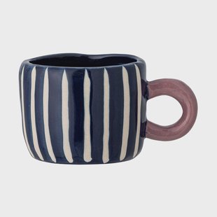 Bloomingville Nini kop 11,5 cl Blauw-gestreept