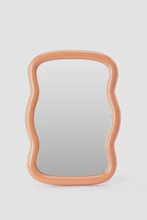 Roze hangspiegel met golven