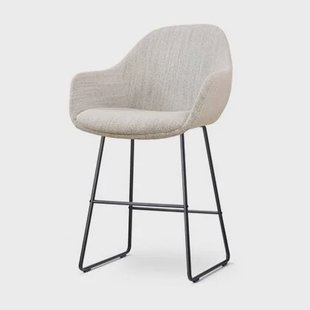 Nolon Nino-Mae Barkruk Beige Gemêleerd - met Armleuning - Zwart - 65