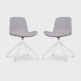 Nolon Nola-Fé Draaibare Eetkamerstoelen Set van 2 Lichtgrijs - Wit