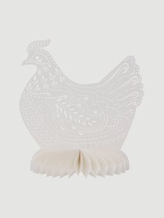 Handgemaakte paasdecoratie kip Honeycomb