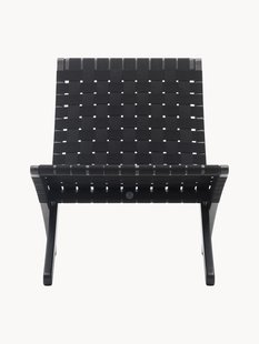 Inklapbaar loungefauteuil MG501 Cuba met handgevlochten zitvlak en rugleuning