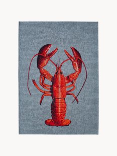Platgeweven jacquard vloerkleed Lobster