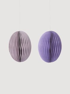 Handgemaakte paasdecoratie hangers Honeycomb, 2-delig