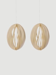 Handgemaakte paasei ornamenten Honeycomb, 2-delig