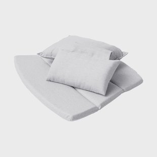 Cane-line Breeze loungestoel kussenset met hoge rug Cane-line Natté light grey