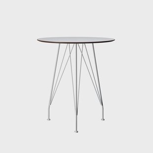 Swedese Desirée cafétafel Wit laminaat, ø110cm, witgelakt onderstel