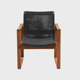 Cane-line Endless loungefauteuil Dark grey, teak frame