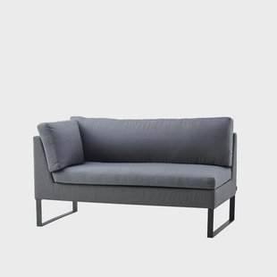 Cane-line Flex modulaire bank Grey,, rechts, incl. kussens