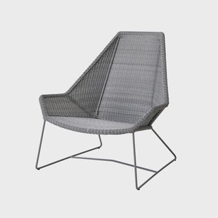 Cane-line Breeze loungestoel hoge rug weave Light grey Cane-line Breeze loungestoel hoge rug weave Light grey
