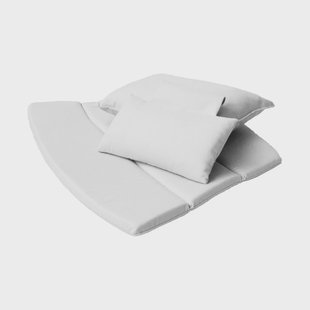 Cane-line Breeze loungestoel kussenset met hoge rug Cane-line Natté white