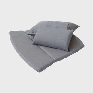 Cane-line Breeze loungestoel kussenset met hoge rug Cane-line Natté grey
