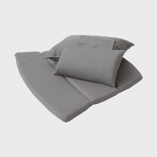 Cane-line Breeze loungestoel kussenset met hoge rug Cane-line Natté taupe