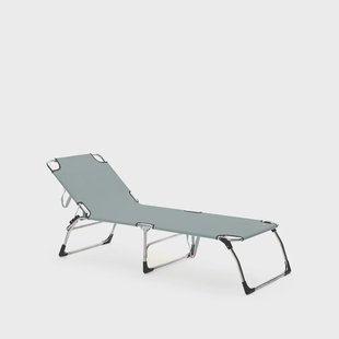 Fiam Amigo XXL Ligstoel Stoffen salie groen-aluminium frame