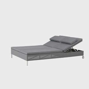 Cane-line Rest ligstoel Cane-Line Natté grey, dubbel
