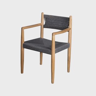Cane-line Royal stoel Dark grey, teak