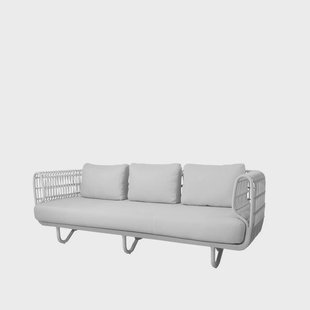 Cane-line Nest bank 3-zits weave White, Cane-Line Natté white
