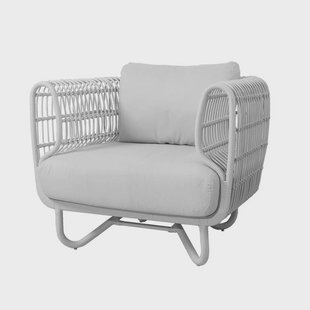 Cane-line Nest lounge stoel weave White, Cane-Line Natté white
