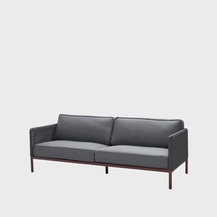 Cane-line Encore 3-zits bank Cane-Line airtouch bordeaux/dark grey