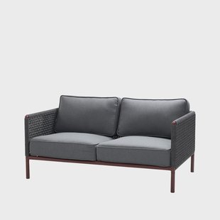 Cane-line Encore 2-zits bank Cane-Line airtouch bordeaux/dark grey