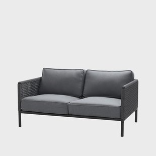 Cane-line Encore 2-zits bank Cane-Line airtouch lava grey/dark grey