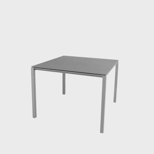Cane-line Pure eettafel Basalt grey-lichtgrijs 100x100 cm