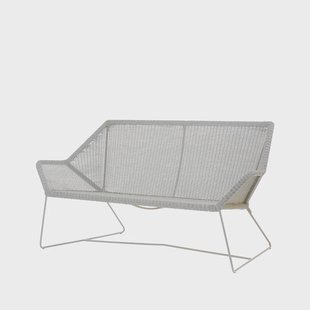 Cane-line Breeze bank 2-zits weave White grey