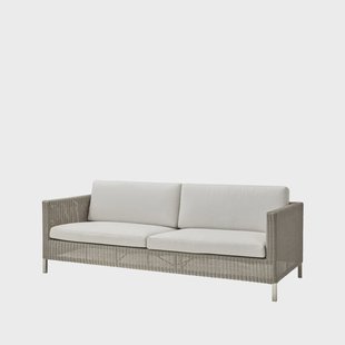 Cane-line Connect bank 3-zits Taupe, kussenset Cane-Line Natté white