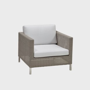 Cane-line Connect fauteuil weave Taupe, kussenset Cane-Line Natté white