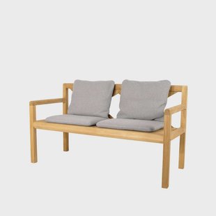 Cane-line Grace 2-zits bank Light grey, teak