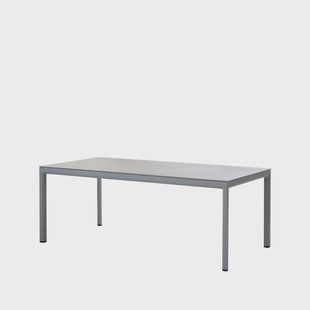Cane-line Drop eettafel Fossiel grey-lichtgrijs aluminium frame