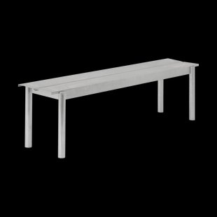 Muuto Linear Steel bank 170x34 cm Warm galvanized steel
