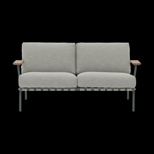 Muuto Settle 2-zits bank Ribbed Weave 2 Dark green