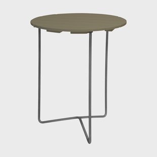 Grythyttan Stålmöbler Table 6B tafel Ø60 cm Lichtgroen eik-verzinkt frame