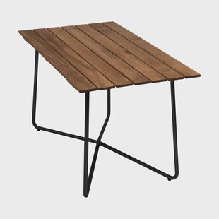 Grythyttan Stålmöbler B25A tafel Onbehandeld teak-zwart