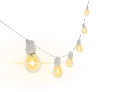 Century Italia Fiesta - 8,5m lichtslinger waarvan 3,34m snoer - 10 x 6W LED incl. - IP44 - wit