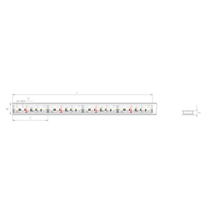 Klus LED strip - 1,67cm breed, 500cm lengte - 24Vdc - 19,2W LED per meter - 120 LEDs per meter - IP65 - RGB