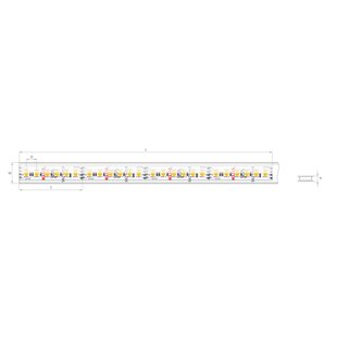 Klus LED strip - 1,67cm breed, 500cm lengte - 24Vdc - 12W LED per meter - 120 LEDs per meter - IP65 - RGB