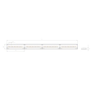 Klus LED strip - 1cm breed, 500cm lengte - 24Vdc - 15,3W LED per meter - 384 LEDs per meter - IP65 - RGB+W