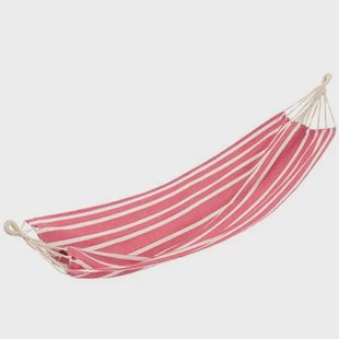 J-Line hangmat Strepen - katoen|polyester - roze|wit J-Line hangmat Strepen - katoen|polyester - roze|wit