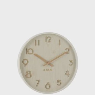 J-Line klok - multiplex|hout - wit - large - Ø 53 cm