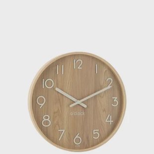 J-Line klok - multiplex|hout - licht naturel - small - Ø 53