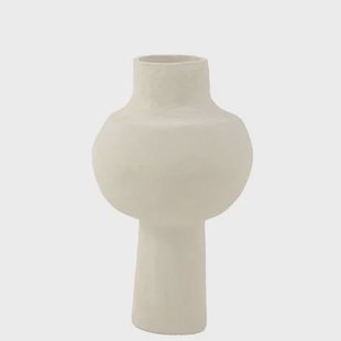 J-Line bloempot Original - papier maché - wit - 50 cm hoog