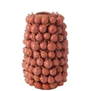 J-Line vaas Botanica - keramiek - koper|roze - large - 49 cm hoog