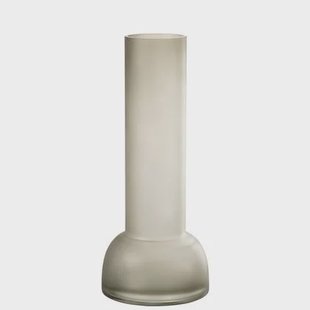 J-Line vaas|kandelaar Yara - glas - greige - large - 38 cm h